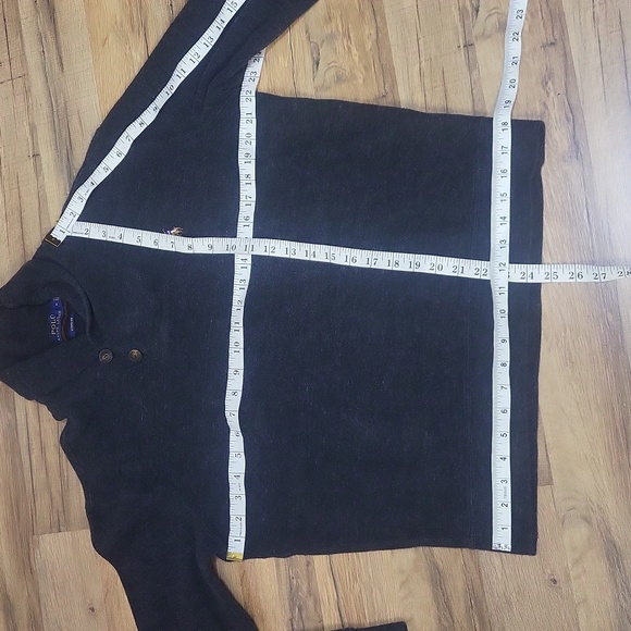 POLO RALPH LAUREN Gray Cotton Estate Rib Double Button Pullover- Youth/Short Man - Picture 11 of 12